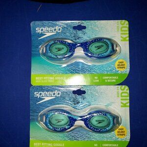 2 pairs - Speedo Kids ages 3-6 Best Fitting Goggles No Leak Easy Adjust Straps